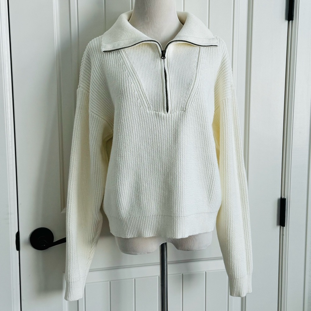 EllandEmm Miller Cable Knit - Half Zip Sweater size small/medium
